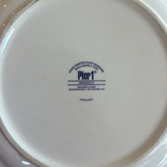 Pier 1 Mirandela Blue Yellow Paisley 9” Serving Plate Portugal Discontinued - Picture 2 of 4